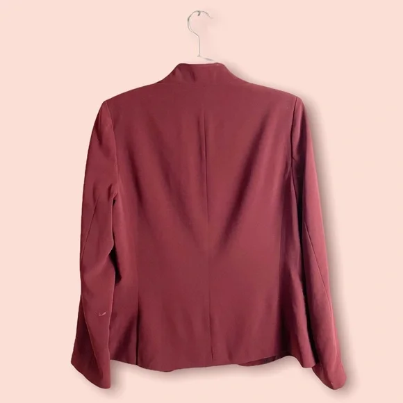 Banana Republic Factory Tuxedo Soft Blazer in Black Rose Burgundy Size 10 - Picture 2 of 5